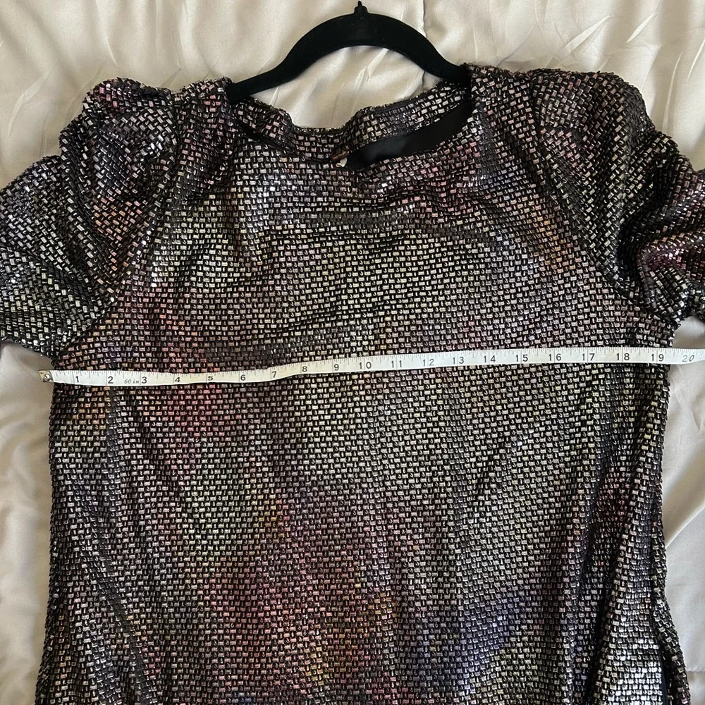Free People Diamonds Are Forever Metallic Shift Mini Dress | Size S